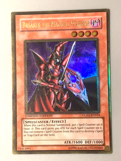 yugioh BREAKER THE MAGICAL WARRIOR GLD1-EN014 Gold near mint - Image 2
