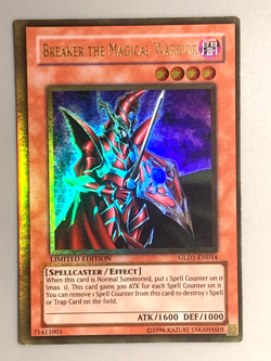 yugioh BREAKER THE MAGICAL WARRIOR GLD1-EN014 Gold near mint - Image 3