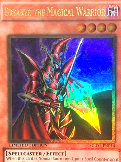 yugioh BREAKER THE MAGICAL WARRIOR GLD1-EN014 Gold near mint - Image 4