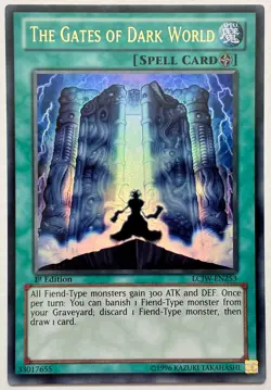 LCJW-EN253 The Gates of Dark World - Ultra Rare 1st Edition NM YuGiOh Card - Image 1