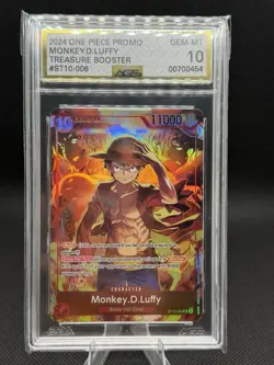 Monkey D Luffy ST10-006 SR Treasure Booster - Gem Mint 10 - One Piece - Image 1