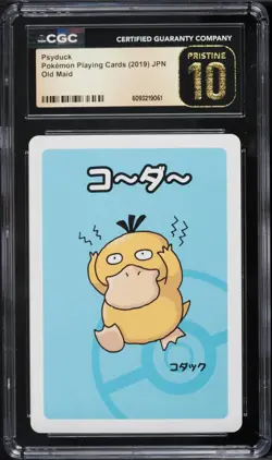 2019 Pokemon Japanese Playing Cards Old Maid Psyduck CGC 10 PRISTINE - Image 1