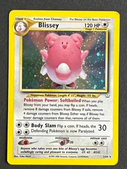 Pokemon Blissey Neo Revelation 2/64 Holo Rare Vintage 2001 WOTC Card LP - Image 1