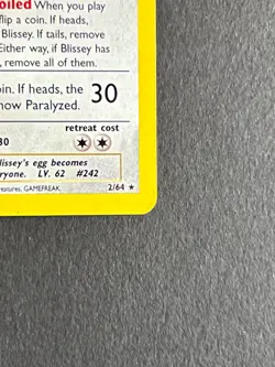 Pokemon Blissey Neo Revelation 2/64 Holo Rare Vintage 2001 WOTC Card LP - Image 4