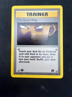 The Boss's Way First Edition 73/82 Pokemon Card 2000 Team Rocket LP - Image 1
