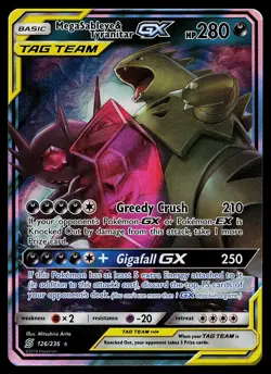 Pokemon Card - Mega Sableye & Tyranitar GX Unified Minds 126/236 Holo Rare GX - Image 1