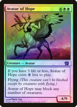 Avatar of Hope FOIL 8th Edition HEAVILY PLD White Rare MAGIC MTG CARD ABUGames - Image 1