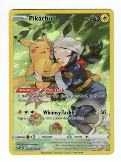 Pokemon TCG Pikachu TG05/TG30 Lost Origin Trainer Gallery Ultra Rare Holo - NM - Image 1