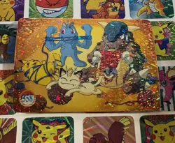 Pokemon Pikachu Vintage Pocket Monsters Vending HOLO Prism Sticker 1998 Bandai - Image 1