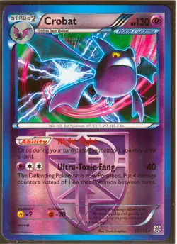 2012 POKEMON CROBAT (Team Plasma) 55/135 PLASMA STORM-RARE-REVERSE HOLO NM/LP c1 - Image 1
