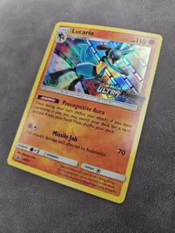 Pokemon TCG Lucario STAFF Stamped Prerelease Promo SM95 SM Ultra Prism - NM - Image 2