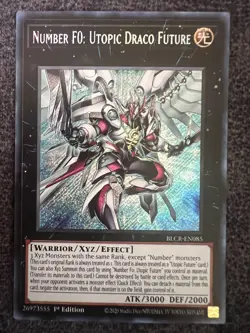 Yugioh Number F0: Utopic Draco Future BLCR-EN085 Secret Rare 1st Edition NM - Image 1