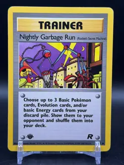 Nightly Garbage Run 77/82 Uncommon 1st edition Team Rocket Pokemon LP - Image 1