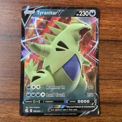 TYRANITAR V 158/264 FUSION STRIKE POKEMON (ULTRA RARE, NM) - Image 1