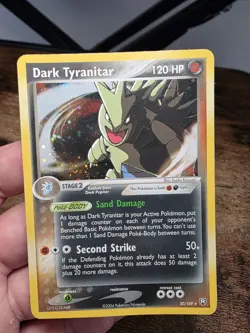 Dark Tyranitar EX Team Rocket Returns) 20/109 Deck Exclusives Holo Pokemon Swirl - Image 3