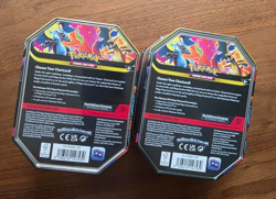 Pokemon Mega Charizard Set of 2 Tins Brand New Factory Sealed - Image 2