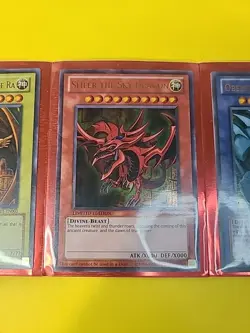 YuGiOh EGYPTIAN GODS CARDS OBELISK SLIFER RA Legendary 25th Anniversary LC01 - Image 3