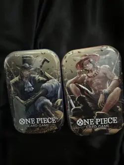 One Piece TCG Lot of (2), Mini Tin Vol. 2, OP-13 Sealed - (1) Ace & (1) Sabo! - Image 1