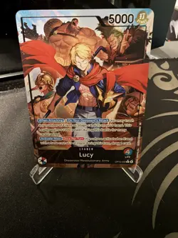 One Piece TCG OP15-002 Lucy Alt Art Leader Adventure on KAMI's Island English - Image 2