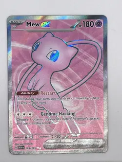 Pokemon Mew ex Ultra Rare Full Art Holo Scarlet & Violet 151 193/165 Card — NM - Image 1