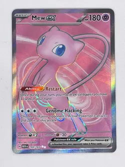 Pokemon Mew ex Ultra Rare Full Art Holo Scarlet & Violet 151 193/165 Card — NM - Image 2