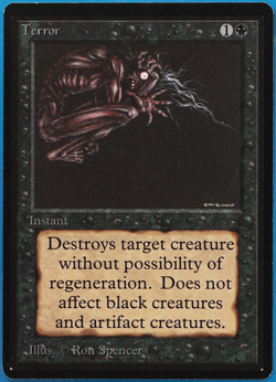 Terror Beta NM Black Common MAGIC THE GATHERING MTG CARD (ID# 501418) ABUGames - Image 1