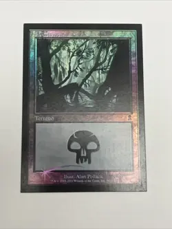 Mtg Misprint Test Print Foil Swamp Square Corners Alternate Stock Test - Image 2