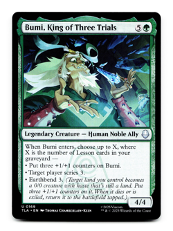 Bumi, King of Three Trials X4 [Avatar: The Last Airbender] MTG PLAYSET - TLA 182 - Image 4