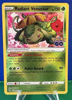 Pokemon TCG Radiant Venusaur 004/078 Pokemon Radiant Rare - Near Mint - Image 1