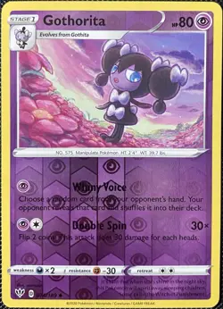 Gothorita 074/189 Swsh03: Darkness Ablaze Reverse Holo - Pokemon Card - Image 1