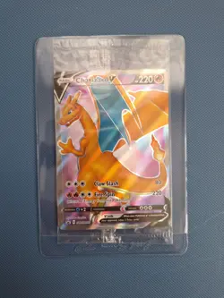 Charizard V SWSH050 SWSH: Sword & Shield Promo Cards Holo With Card Saver Sleeve - Image 1