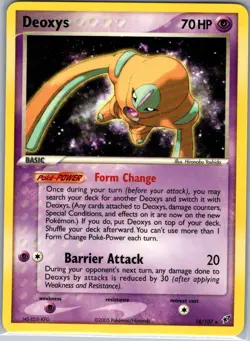 Deoxys (Defense Forme) 18/107 Non Holo Deoxys - Pokemon Card - NM - Image 1