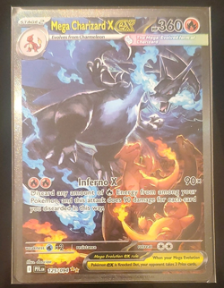 Pokemon Mega Charizard X EX Holo 125/094 Phantasmal Flames Special Rare 360HP - Image 1