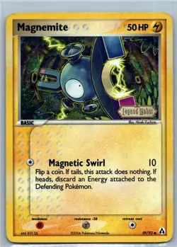 Pokemon Card - Magnemite Legend Maker 59/92 Common Reverse Holo STAMPED - Image 1
