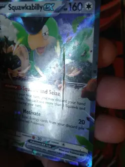 Squawkabilly ex - 169/193 PINCHED LAYER MISPRINT Error Paldea Evolved Pokemon NM - Image 2