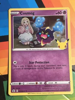 Pokemon Celebrations Cosmog Holo Rare Card 013/025 NM x1 - Image 1