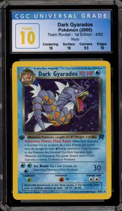 Pokemon Dark Gyarados Team Rocket 1st Edition Holo Rare #8 CGC 10 Pristine - Image 1