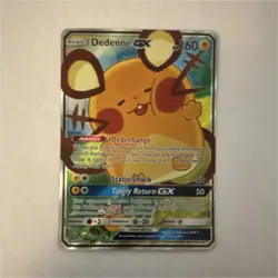 Pokemon Dedenne GX Promo Alternate Art Holo 195A/214 Basic 160 HP - Image 1