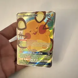 Pokemon Dedenne GX Promo Alternate Art Holo 195A/214 Basic 160 HP - Image 3