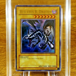 Yu-Gi-Oh! Legend of Blue Eyes Red-Eyes Black Dragon LOB-070 AGS NM+ 7.5 2002 - Image 2