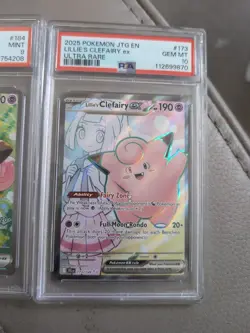 Pokemon TCG Lillie's Clefairy EX 173/159 Ultra Rare Journey Together PSA 10 - Image 1