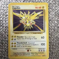 Pokemon Zapdos 16/102 Base Set Holo Rare WOTC 1999 – HP - Image 1