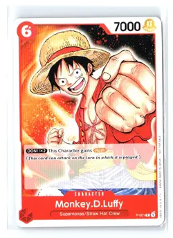 MONKEY.D.LUFFY (001) P-001 ONE PIECE DEMO DECK CARDS NM - Image 1