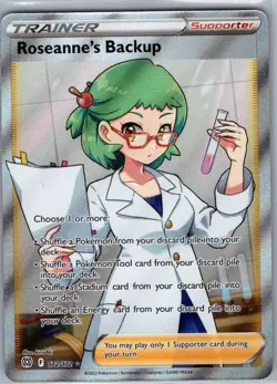 Roseanne's Backup (Full Art) 172/172 SWSH09: Brilliant Stars - Pokemon Card - NM - Image 1
