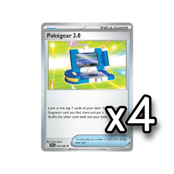 4x Pokegear 3.0 084/086 Black Bolt English Pokemon Card Non Foil x4 - Image 1
