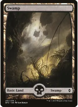 Swamp (261) - Full Art MTG NM - Battle for Zendikar - Image 1