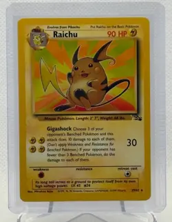 RAICHU 29/62 R FOSSIL NON HOLO POKEMON NM/M RAICHU - Image 1