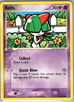 Ralts 81/113 Non Holo Delta Species - Pokemon Card - NM - Image 1