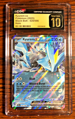 Kyurem EX Double Rare #028|CGC PRISTINE 10|2025 SV Black Bolt|Pokemon TCG - Image 1