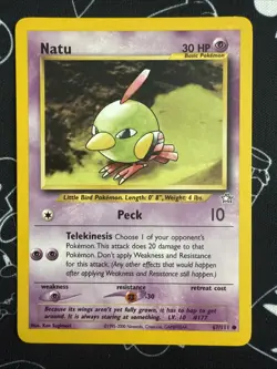 Natu 67/111 Neo Genesis - Common Pokemon Card - NM/Mint - Image 1